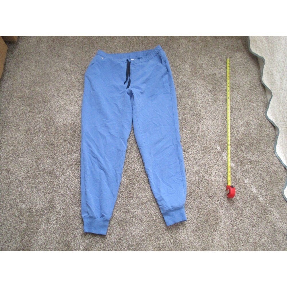 FIGS Scrub Pants L Navy Blue Drawstring Stretch Technical Collection